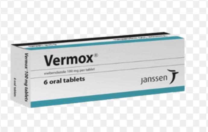 VERMOX 100MG TABS 6S