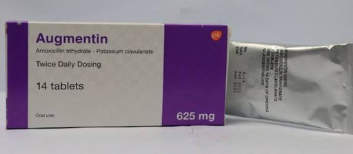 AUGMENTIN 625MG TABS 14S